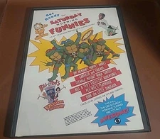 Teenage Mutant Ninja Turtles CBS Saturday Framed Print Ad 1990 8.5x11 Vintage 