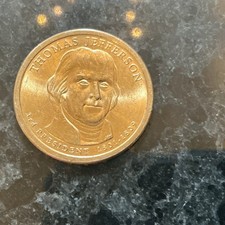 Thomas Jefferson Presidential $1 Coin 2007 $1 88.5% Copper Uncertified