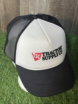 Tractor Supply Co. TSC Logo Trucker Hat Black White Snapback New with Tag 