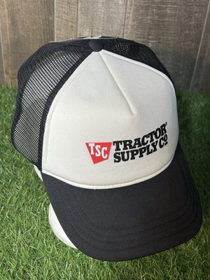 #ad Tractor Supply Co. TSC Logo Trucker Hat Black White Snapback New with Tag $20.25