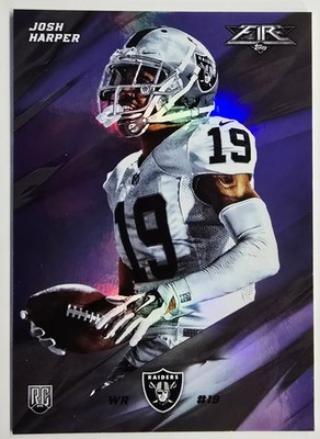 2015 Topps Fire Rookie Purple #44 Josh Harper /50 RC Raiders    