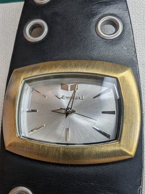 #ad #ad 2004 Vintage Vestal Minx women#x27;s Biker Watch Leather Cuff Clean Hot Piece $42.50