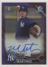 2016 Bowman Draft Chrome Pick Purple Refractor 84/250 Nolan Martinez Auto 9pd