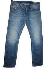 Jeans Diesel Waykee da uomo W33 L34 pantaloni 814E blu regular dritti