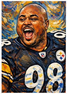CASEY HAMPTON * Pittsburgh Steelers * FOOTBALL * Novelty Art Card * ATC ACEO