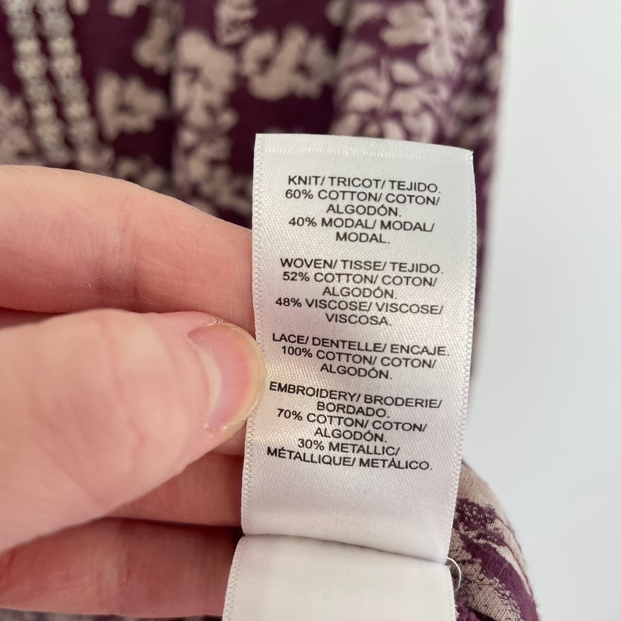 LUCKY BRAND Plus Size Split Neck Embroidered Peas… - image 15