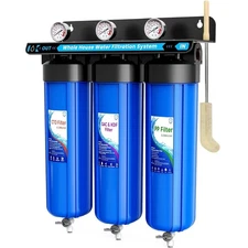 Whole House Water Filter System, 3-Stage Whole House Water Filtration System.