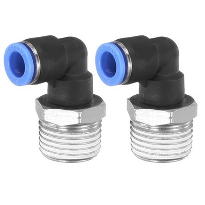 90° Push-Fitting 8mm x 1/2'' NPT 2 Stk