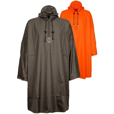 Hubertus Regenponcho Jagdponcho Regenüberwurf oliv grün NEU über Rucksack