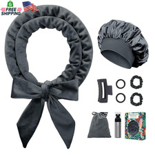 No Heat Overnight Hair Curlers Headband, 70" Soft Ribbon Curl Wrap for Long Hair