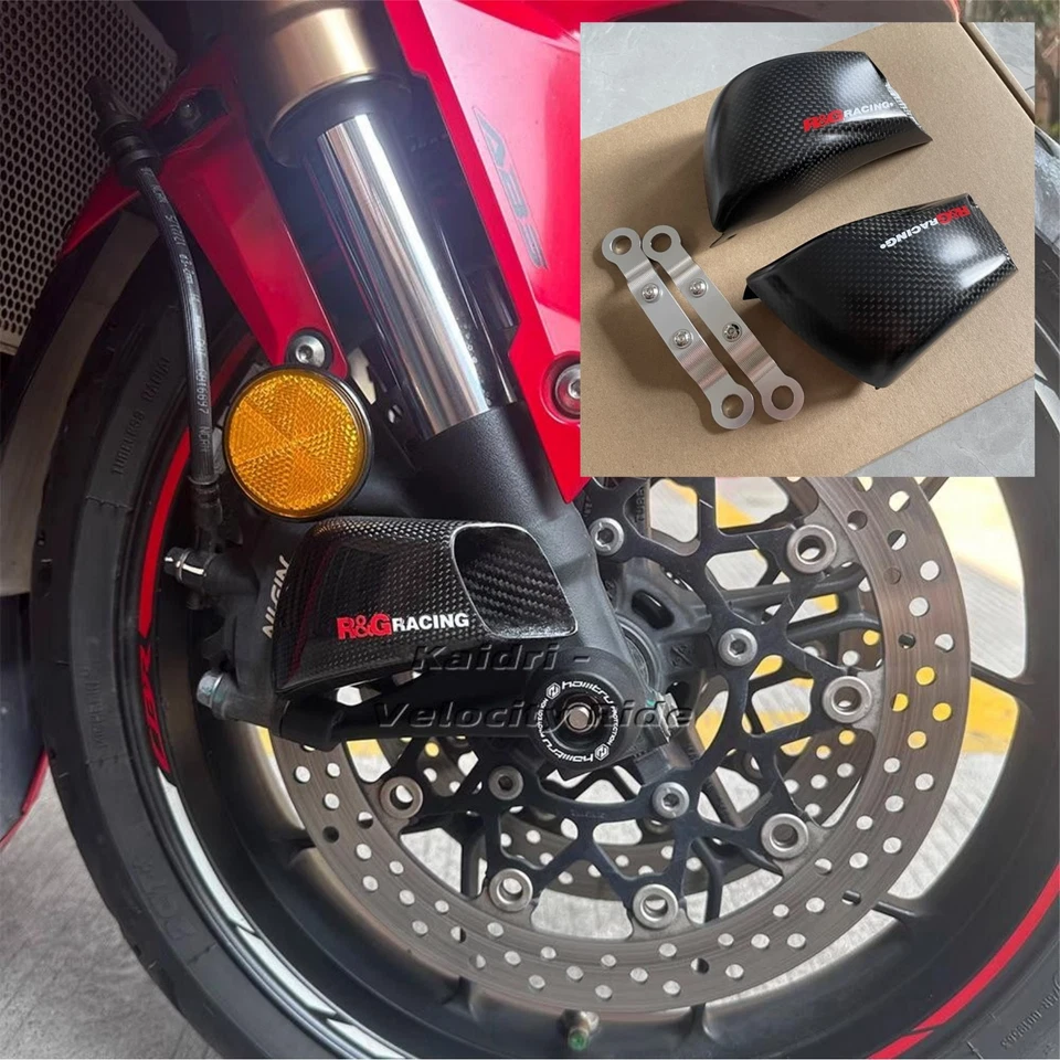 Carbon Fiber Brake Disc Caliper Cooler Air Ducts For Honda CBR650R CB650R racing - Image 2 of 4