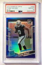 2023 Panini Donruss Optic - Tyree Wilson Rated Rookie Blue Prizm RC /199 PSA 10