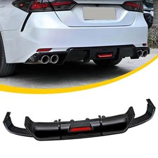 Rear Lip Bumper Diffuser for Camry 18-22 SE XSE with LED Light Glossy Black