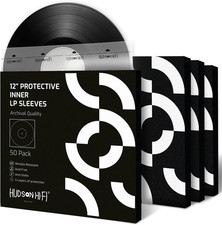 Hudson Hi-Fi Anti-Static Vinyl Record Inner Sleeves-Protective Sleeve 50 or 100