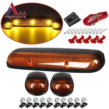 3Pcs LED Cab Roof Marker Top lights For Chevrolet Silverado 1500 2500 3500 GMC