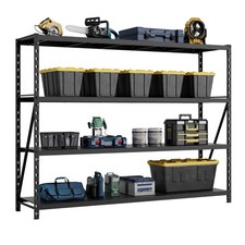 Black Heavy Duty Industrial Racking With Metal Shelves 1830mm H x 2400mm W x 600
