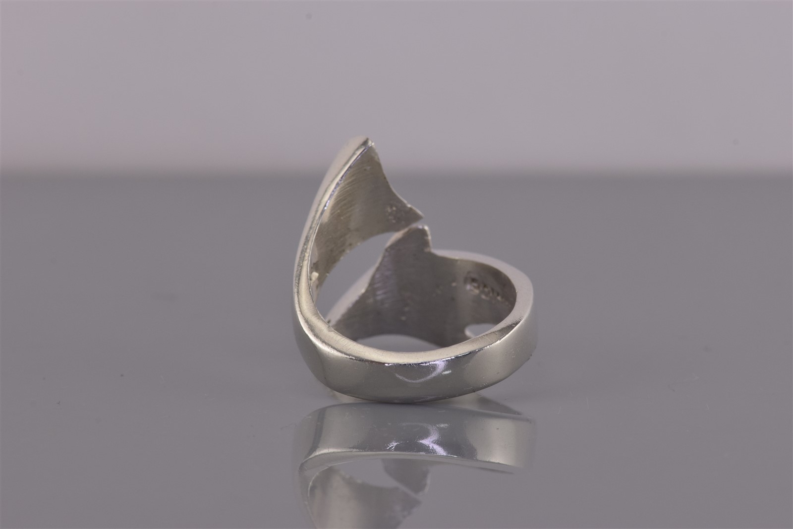 Sterling Silver 20mm Solid Dimensional Dolphin Wr… - image 4