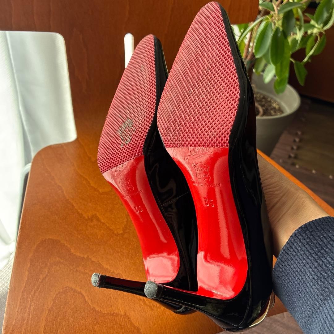 Christian Louboutin Patent SIZE:35 /5 Black USED From Japan | eBay