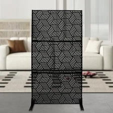 Black Removable Privacy Fence Screen Save Space Multi-functional Decorative