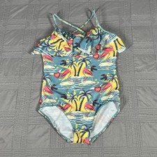 Paper Wings Swimsuit Girls Size 10 One Piece Hawaiian Beach Ruffle Top