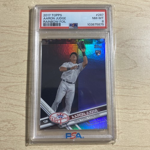 2017 Topps Aaron Judge #287 Rainbow Foil PSA 8 Rookie Series One Free Shipping!!