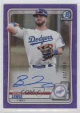 2020 Bowman Chrome Prospect Purple Refractor /250 Brandon Lewis #CPA-BL Auto 8d4