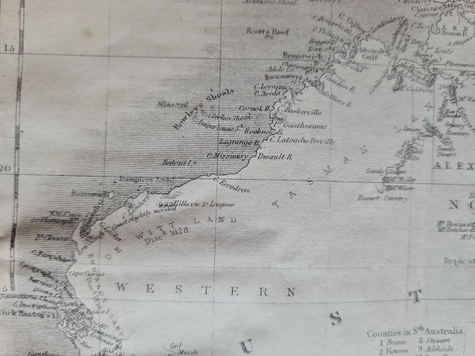 Antique 1871 map - Australia - John Dower - Image 3 of 4