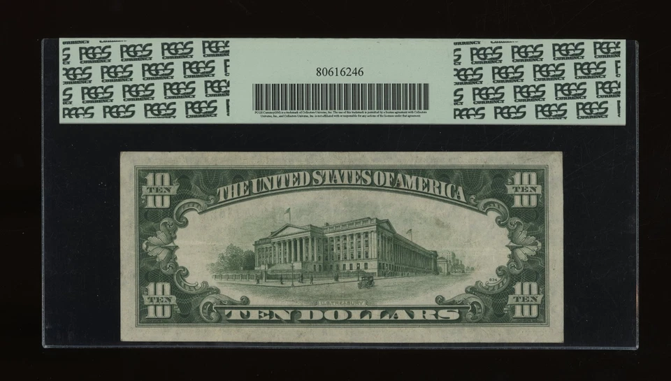 DBR 1934-A $10 FRN Chicago Fr. 2006-G PCGS 35 PPQ Serial G52743349B - Image 2 of 2