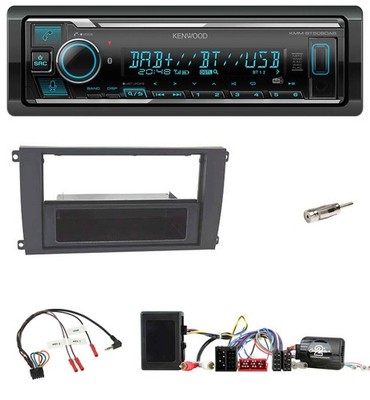 Kenwood Bluetooth Lenkrad DAB USB Autoradio für Porsche Cayenne 2002-2007 schwar