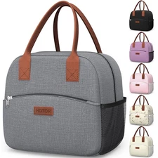 Lunch Bag for Women & Men - Wear-Resistant Insulated Lunch Box with Large Cap...