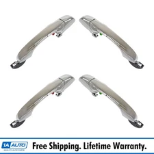 4 Piece Exterior Outside Door Handle Kit Chrome for Dodge Caliber Jeep Patriot