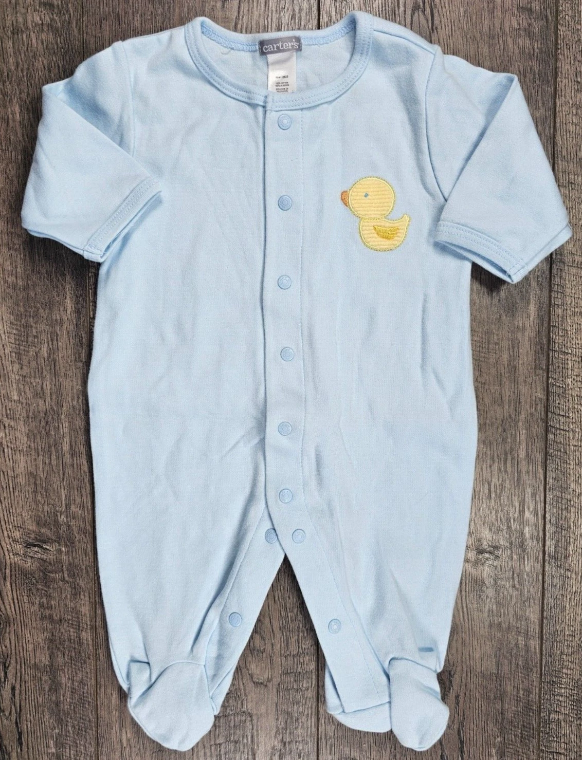 Baby Boy Clothes Nwot Vintage Carter's Newborn Blue Duck Footed Outfit