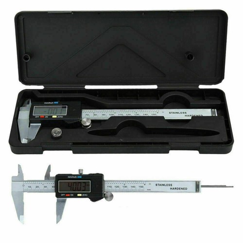 6" Inch/150mm LCD Digital Electronic Vernier Caliper Micrometer Stainless Steel - Picture 2 of 12