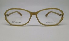 Yves Saint Laurent YSL 6257 Beige QZP Eyeglasses Frame W/Stones Italy 56-13-130