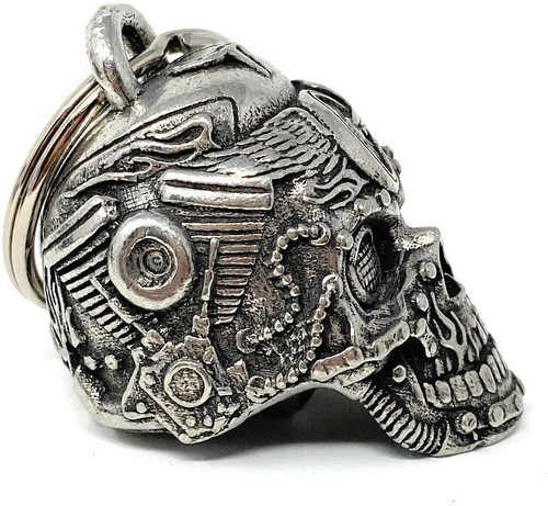 Motorhead Skull Motorcycle Ride Bell Biker Gremlin Gift Good Luck BB-111, USA - Picture 3 of 11