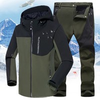 Men's Waterproof Coat Outdoor Winter Ski Suit Jacket Pants Snowboard Clothes Set