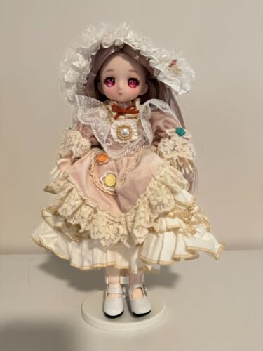 1/6 BJD Doll 30cm Girl Dolls Lolita Dress Dolls Handmade purple hair pink eyes