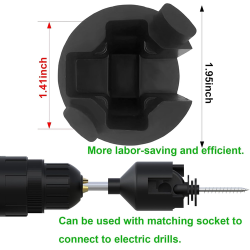50 Pcs Black Electric Fence Insulator Screw-In Insulator Fence Ring Post Wood Po - Picture 5 of 12