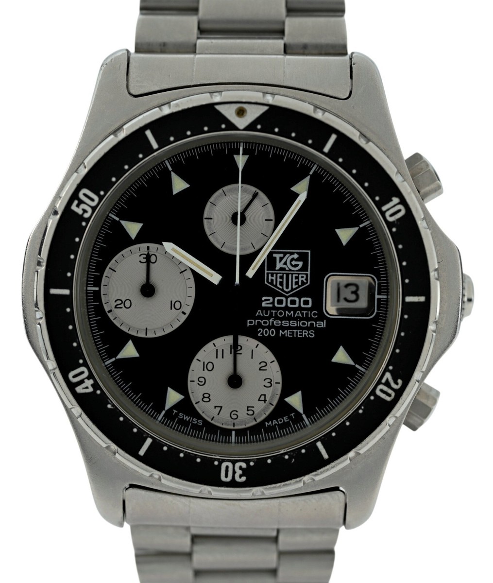 Tag Heuer 37mm Men's Professional 2000 Series Black Dial Automatic