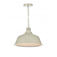 Dar Lighting NAN0133 Nantucket Single Light Ceiling Pendant in a Putty Finish