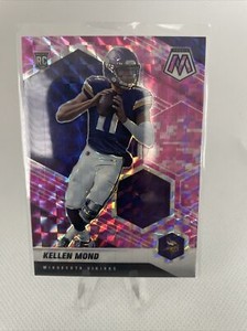 Kellen Mond 2021 Panini Mosaic Camo Pink Prizm RC #321 NFL Minnesota Vikings QB 