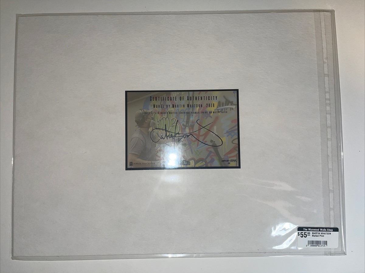 Martin Whatson Behind The Curtain art print w/COA Art Basel matted