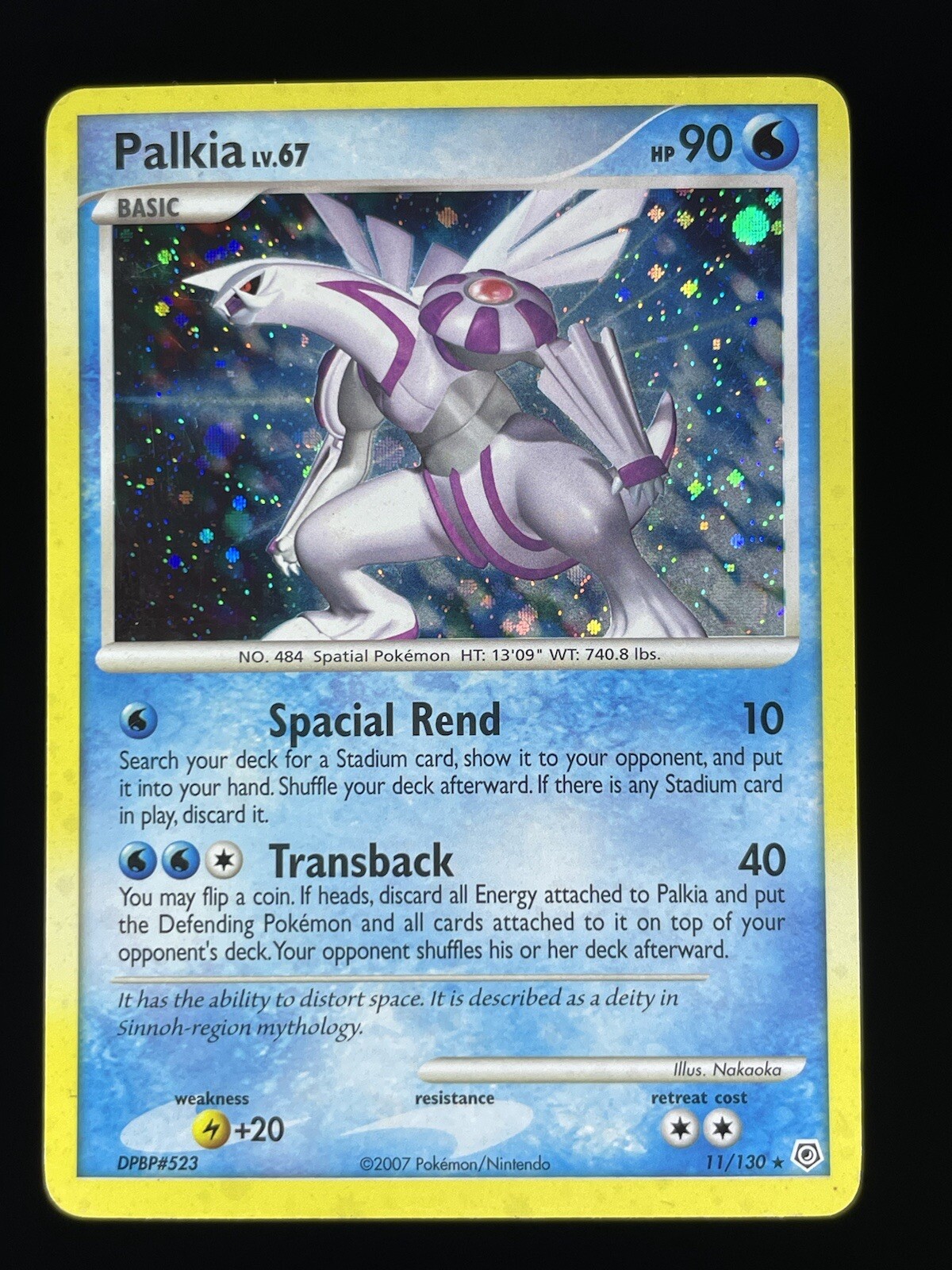 Pokémon TCG Palkia Diamond & Pearl 11/130 Holo Holo Rare LP