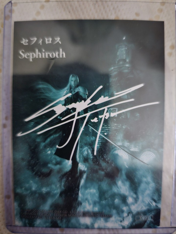 Sephiroth Signed Art Card (FROM FF7 MUSEUM ART CARDS) eBay