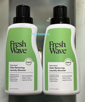 2-Pk FRESH WAVE Plant-Based Odor Removing LAUNDRY BOOSTER Original Natural Scent