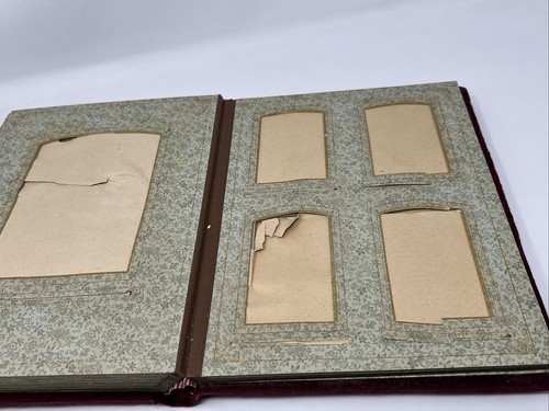 Antico album fotografico genealogia famiglia vittoriana Adams velluto anni 1880 - Foto 13 di 17