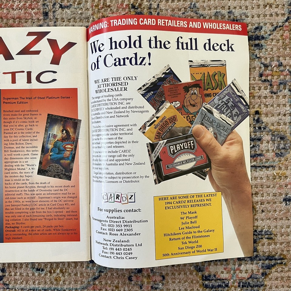 VINTAGE 90’s CARD CRAZY COLLECTABLE TRADING CARD MAGAZINE / PRICE