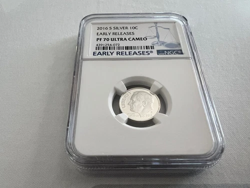 2016-S SILVER ROOSEVELT DIME E.R. NGC PF70 ULTRA CAMEO BLUE LABEL "TOP POP"