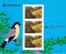 👉 Portugal/Açores 1986 Europa-Cept Oiseaux S/S MNH ( Minor Marge Scratch)