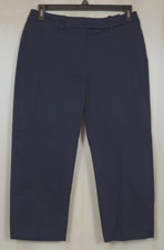 Liz Claiborne Lizsport NWT Women's 12 Audra Cotton Spandex Navy Cropped Pants